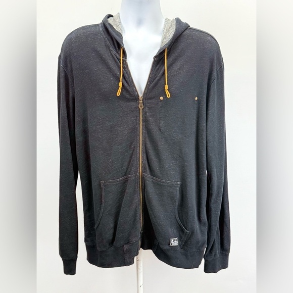 Nixon Other - NIXON Men's black heather full zip hoodie size M
